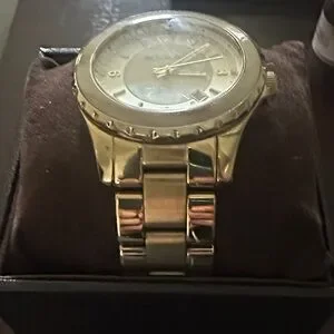 ?☀️?Michael Kors Gold-Tone Watch with White Dial MICHAEL KORS MK7141 Gold-Tone SSteel Case White Silicone  main image 4